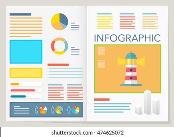 modern vector pie chart infographic elements.can be used for workflow layout, diagram, number options, web design.  illustration ,EPS10