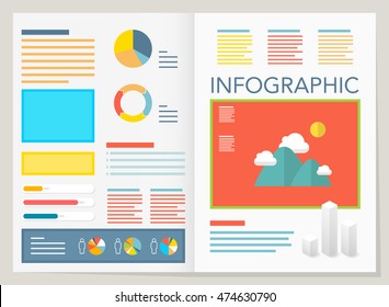 modern vector pie chart infographic elements.can be used for workflow layout, diagram, number options, web design.  illustration ,EPS10