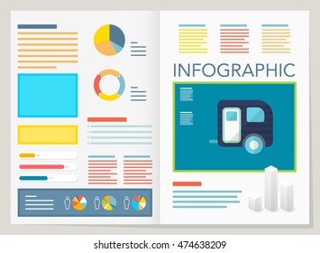 modern vector pie chart infographic elements.can be used for workflow layout, diagram, number options, web design.  illustration ,EPS10