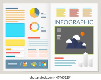 modern vector pie chart infographic elements.can be used for workflow layout, diagram, number options, web design.  illustration ,EPS10