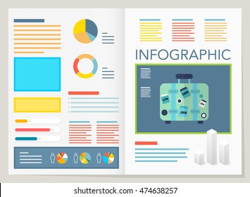 modern vector pie chart infographic elements.can be used for workflow layout, diagram, number options, web design.  illustration ,EPS10