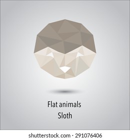 Modern vector polygon illustration of sloth.