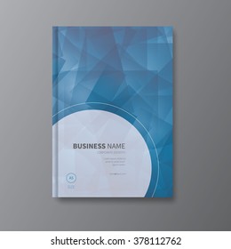modern vector polygonal, triangle shapes design cover for business, annual report / professional design / book