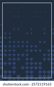 Modern vector portrait background, geometric fan pattern, minimalist white frame.