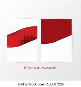 Modern vector posters. Fresh office set, two editable papers with space for your content. Business, marketing and communication. Space for your offer.
