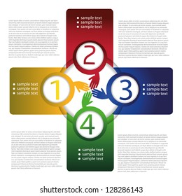 Modern vector presentation for teams, info graphic