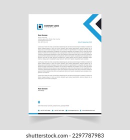 Modernes Design für Vektor Professional Blue Color Corporate Briefkopf