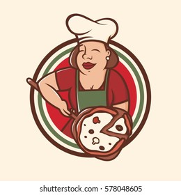 Modern vector professional emblem mama cook