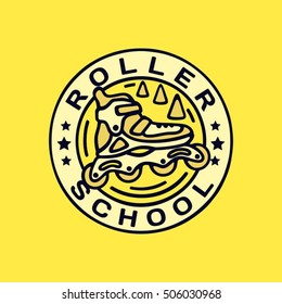 Modern vector professional sign logo roller school