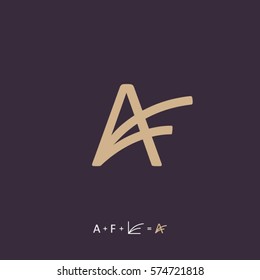 Modern vector professional sign logo AF monogram 