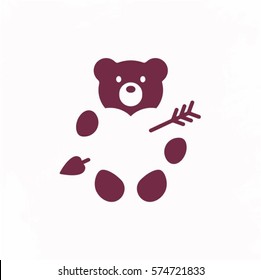Modern vector professional sign logo love bear