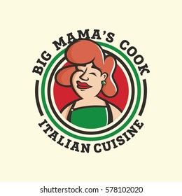 Modern vector professional sign logo big mamas cook