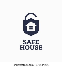 Modern Vector Professional Sign Logo Safe House