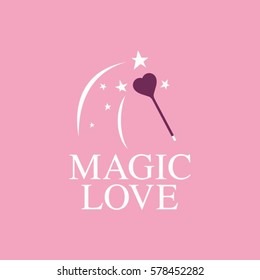 Modern vector professional sign logo magic love