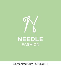 Moderne Vektorgrafik-Logo-Nadelmode 
