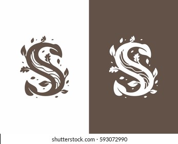 Modern vector professional sign logo letter s