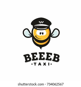 Modern vector professional sign logo bee taxi