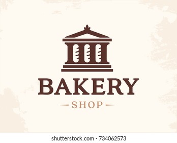Modern vector professional sign logo bakery shop.