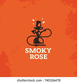 Modern vector professional sign logo smoky rose