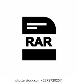 Modern vector RAR file icon design template