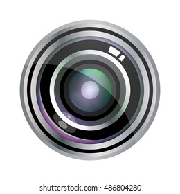 Modern vector realistic lens design isolated on white. Vector illustration