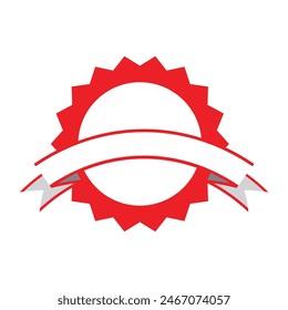 Modern Vector red badge design