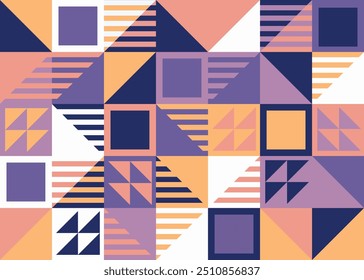 Diseño geométrico de color retro de Vector moderno.