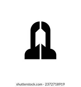 modern vector rocket icon design template