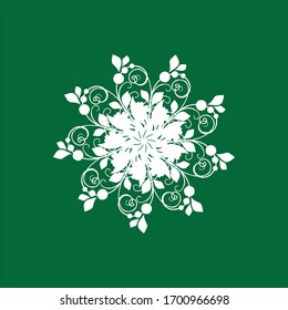 Modern vector rounded mandala design