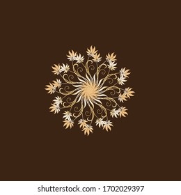 Modern vector rounded mandala design