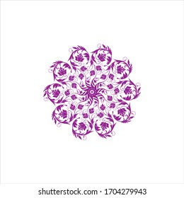 Modern vector rounded mandala design