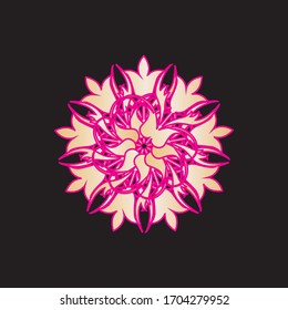 Modern vector rounded mandala design