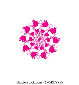 Modern vector rounded mandala design