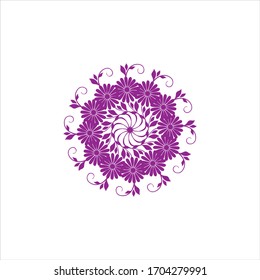 Modern vector rounded mandala design