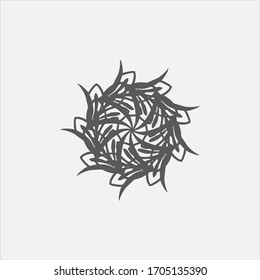 Modernes, abgerundetes Mandala-Design der Vektorillustration