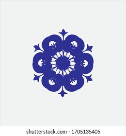 Modern vector rounded mandala design