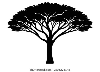 Modern Vector Safari Tree - Elegant and Minimalist Nature Illustration