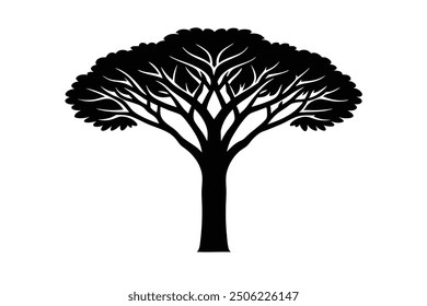 Modern Vector Safari Tree - Elegant and Minimalist Nature Illustration