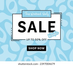 Modern vector sale banner creative winter design