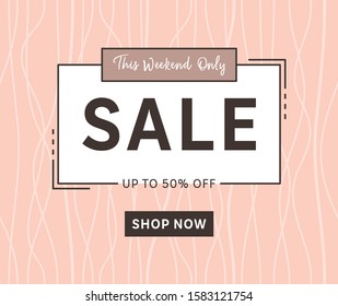 Modern vector sale banner template elegant fashion design