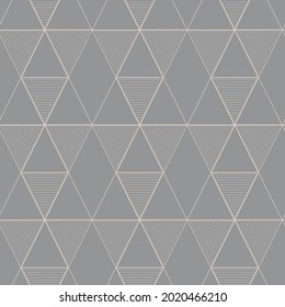 Modern vector seamless illustration. Geometric pattern on a gray background. Ornamental pattern for flyers, typography, wallpapers, backgrounds
