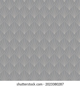 Moderne, nahtlose Vektorgrafik. Lineares Muster auf grauem Hintergrund. Ziermuster für Flyer, Typografie, Wallpaper, Hintergründe
