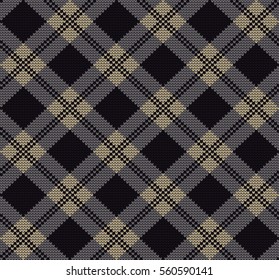 Modern vector seamless knitted pattern in rhombus