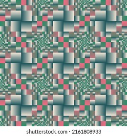 Modern vector seamless pattern graphics made with bizarre psychedelic color gradients and abstract geometric shapes and minimalist geometry forms. 