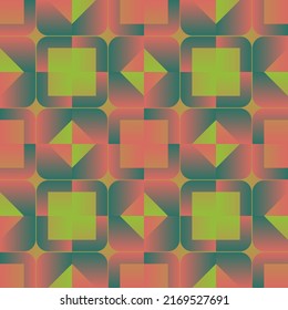 Modern vector seamless pattern graphics made with bizarre psychedelic color gradients and abstract geometric shapes and minimalist geometry forms. 