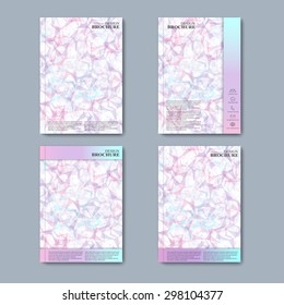 Modern vector set of brochures, magazine, flyer, booklet, cover or report in A4 size for your design . Vector Illustration