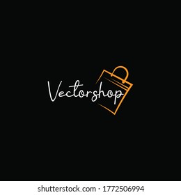 Modern Vector Shop logo design with blank background