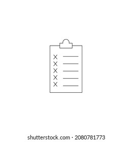 Signo vectorial moderno para sitios, aplicaciones, publicidad, banners, páginas de Internet. Trazo editable. Icono de línea de cruces contra líneas en el tablero de escritura para notas y conferencias en la universidad 
