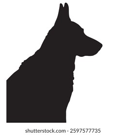 Modern Vector Silhouette of a Dog's Collection art Design