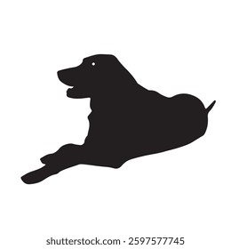 Modern Vector Silhouette of a Dog's Collection art Design